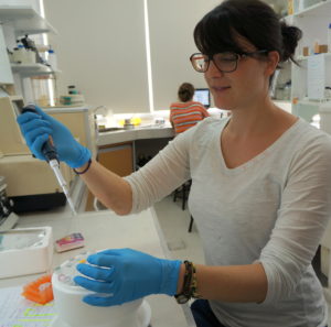 Dra. Jessica Schmitz, pasante del Laboratorio de Biología Molecular, Instituto de Agrobiotecnología del Litoral (UNL/Conicet).:left