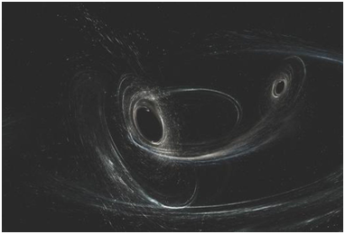 Los sistemas binarios de agujeros negros de origen primordial, con masas de alrededor de algunas docenas de masas solares, podrían ser responsables de una parte de la materia oscura.